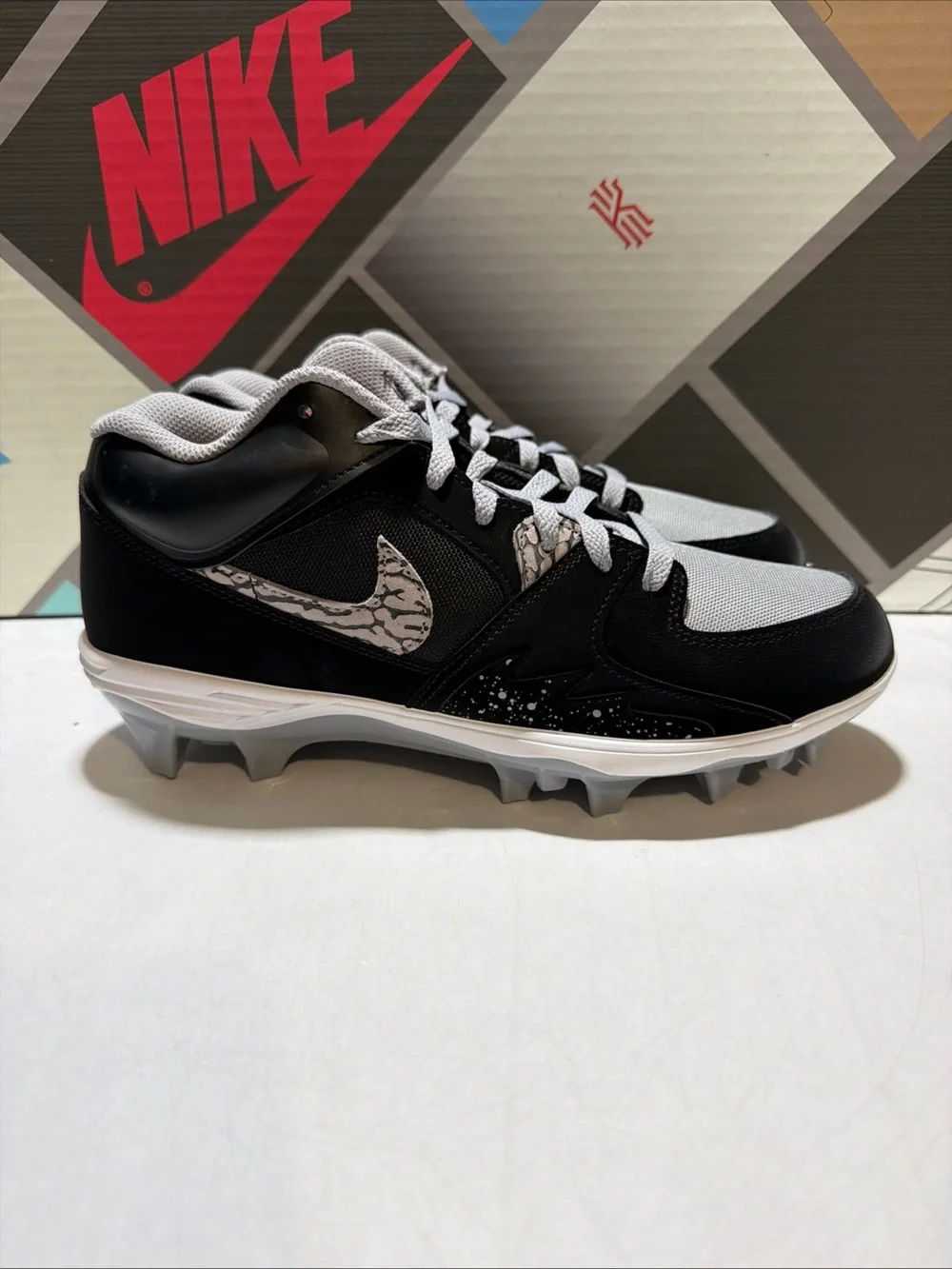 Nike Air Jordan Stadium 90 Low TD Black Cement Football HQ0210-060 Men’s